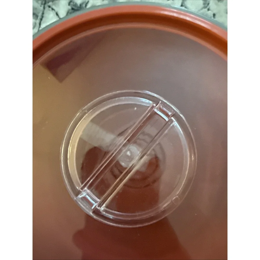 Vintage Acrylic Ice Bucket With Removable Insert, Lady Bugs & Sunflowers